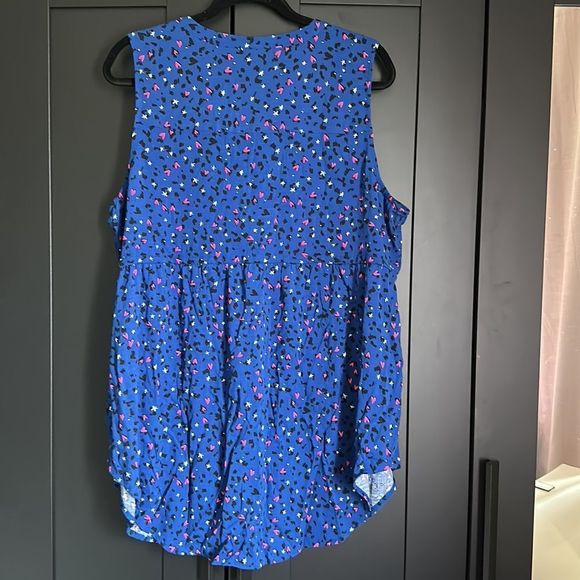 Torrid Babydoll Rayon Slub Tie Waist Sleeveless Tunic - Picture 4 of 4